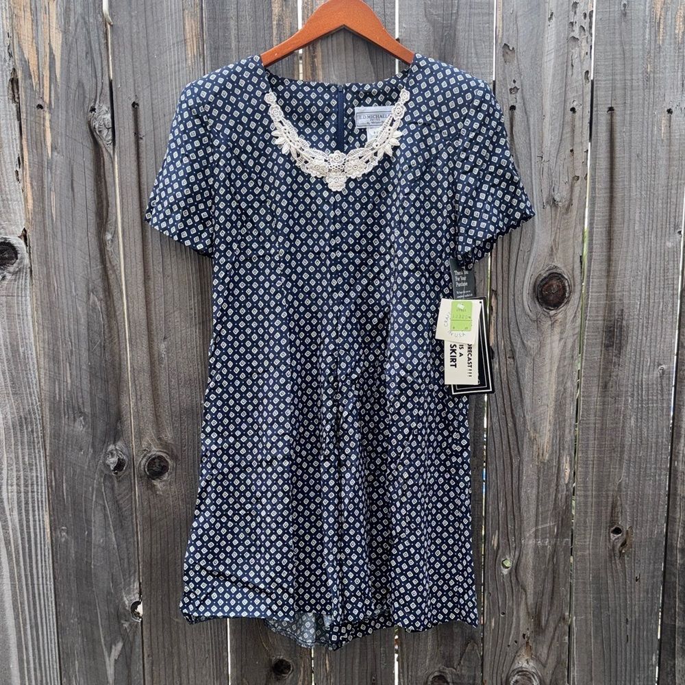 Vintage E.D. Michaels Women’s Romper Dress  Petite Size  9-10